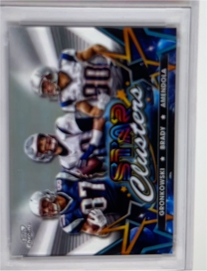 2024 Topps Chrome Cosmic Star Clusters #SCL-10 Gronkowski / Brady / Amari Cooper — front