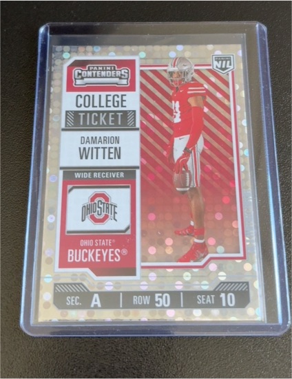 2025 Panini NIL Ohio State Contenders #9 Damarion Witten Rookie College Ticket — front