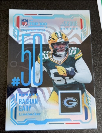 2025 Panini Score Top 100 #50 Rashan Gary — front