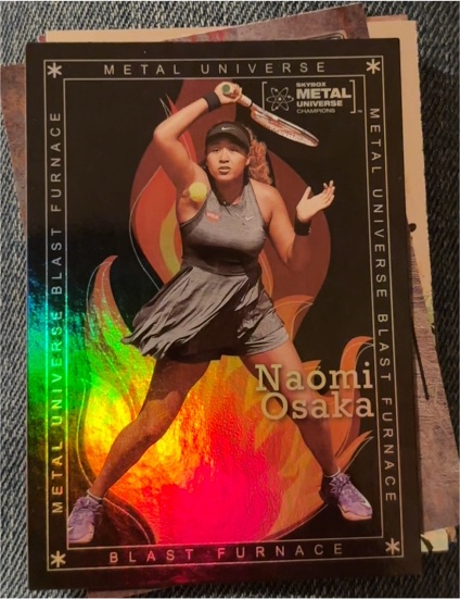 2021 Skybox Metal Universe Champions #BF-3 Naomi Osaka Blast Furnace — front