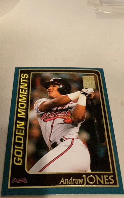 2001 Topps #790 Andruw Jones Golden Moments — front