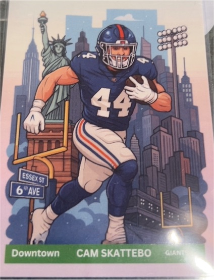 2025 Downtown Cam Skattebo New York Giants — front