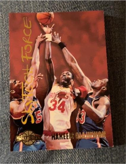 1994-95 Skybox SkyTech Force #SF19 Hakeem Olajuwon — front
