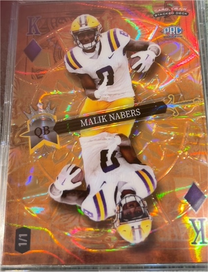 2023 Wild Card 5 Card Draw Stacked Deck #DK-MN Malik Nabers — front