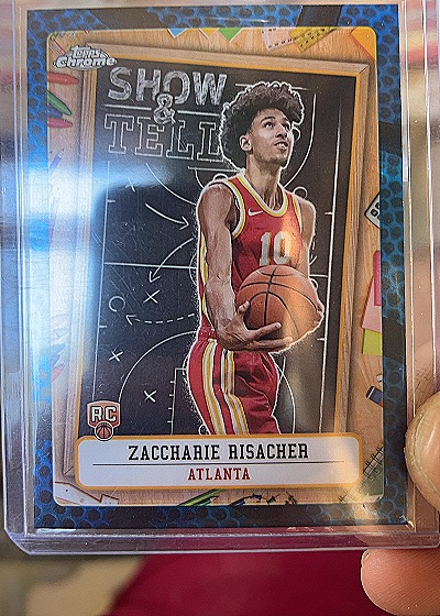2024-25 Topps Chrome #ST-11 Zaccharie Risacher Show & Tell Rookie — front