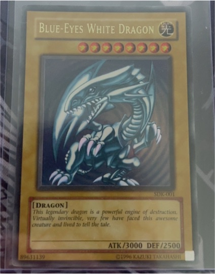 1996 Yu-Gi-Oh! SDK-001 Blue-Eyes White Dragon — front