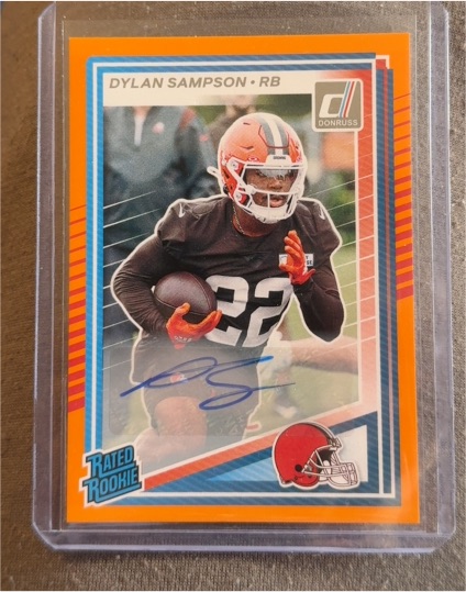 2025 Donruss #389 Dylan Sampson Rated Rookie Orange Parallel — front