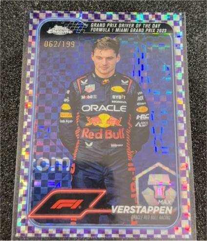 2024 Topps Chrome Formula 1 #163 Max Verstappen Grand Prix Driver of the Day Miami Grand Prix — front