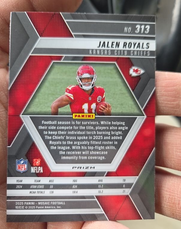 2025 Panini Mosaic #313 Jalen Royals — front