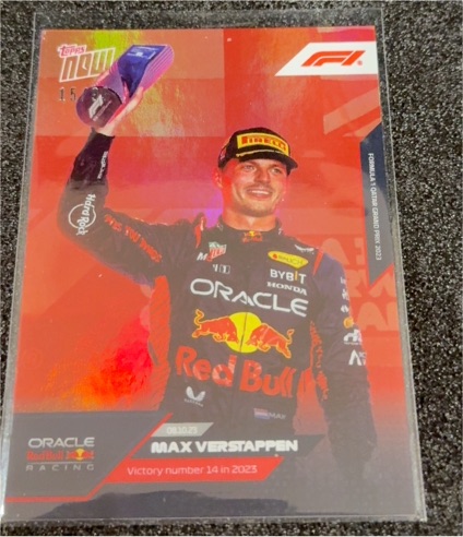 2023 Topps Now F1 #57 Max Verstappen Victory number 14 in 2023 — front