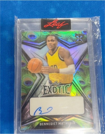 2022 Leaf Exotic #BA-BM2 Bennedict Mathurin — front