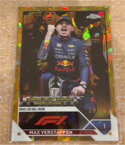 2023 Topps Chrome F1 Grand Prix Winner Mexico 2022 #163 Max Verstappen — front
