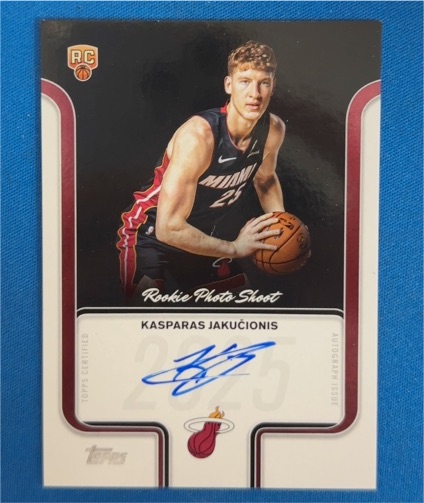 2025 Topps Basketball Rookie Photo Shoot #RP-KJ Kasparas Jakučionis — front
