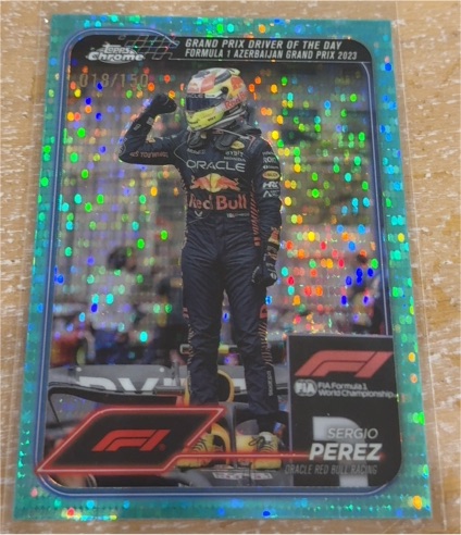 2024 Topps Chrome Formula 1 #162 Sergio Perez Grand Prix Driver of the Day — front