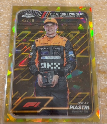 2024 Topps Chrome Formula 1 Sprint Winners #151 Oscar Piastri — front