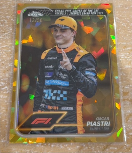 2024 Topps Chrome Formula 1 #174 Oscar Piastri Grand Prix Driver of the Day — front