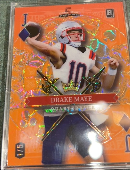 2024 Wild Card 5 Card Draw Stacked Deck #5 Drake Maye — front