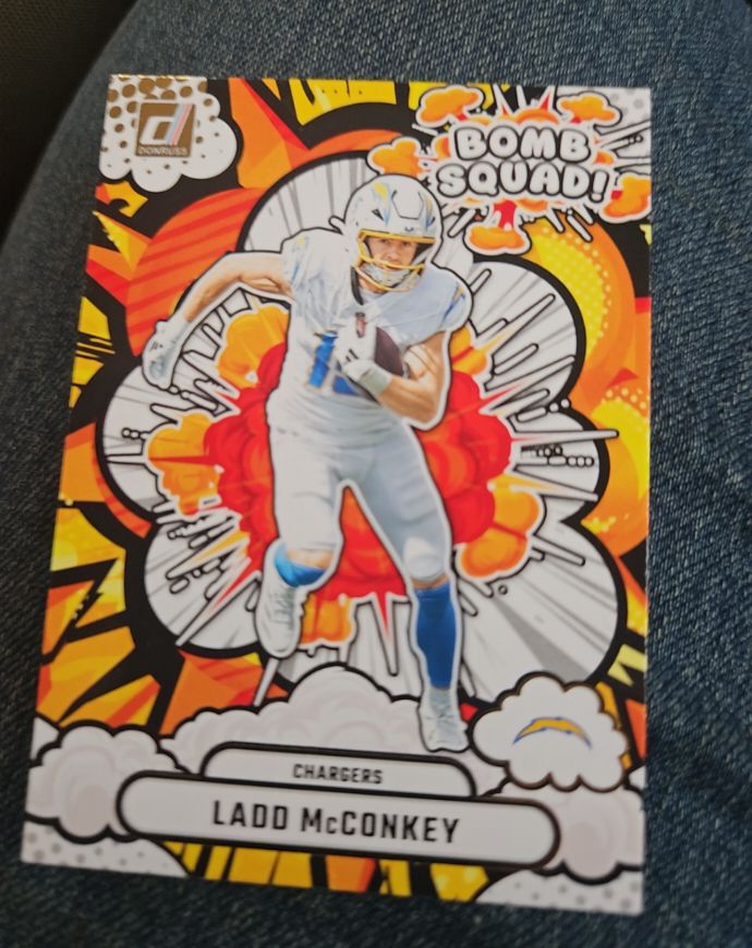 2025 Panini Donruss Bomb Squad #BS-LMY Ladd McConkey — front
