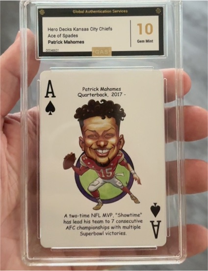 Hero Decks Kansas City Chiefs Ace of Spades Patrick Mahomes — front