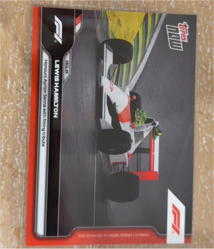 2024 Topps Now Formula 1 #68 Lewis Hamilton Honours Senna — front
