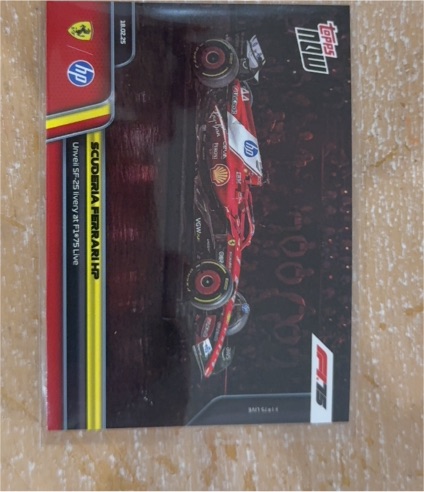 2025 Topps Now Formula 1 #1 Scuderia Ferrari SF-25 Livery — front