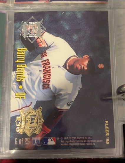 1995 Fleer #6 Barry Bonds — front