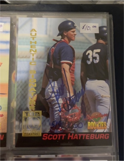 1994 Signature Rookies #8 Scott Hatteberg — front
