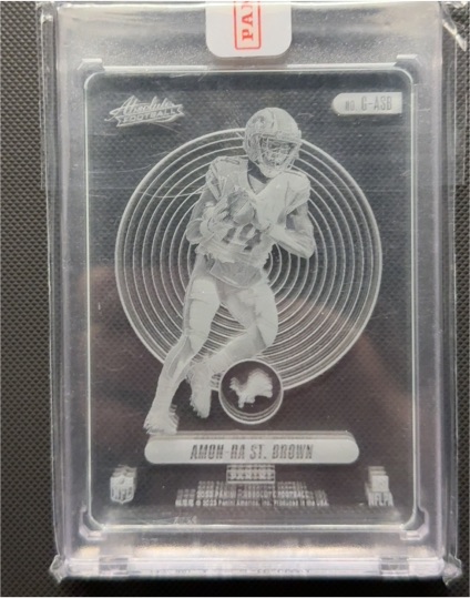 2023 Panini Absolute Glass #G-ASB Amon-Ra St. Brown — front