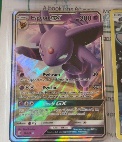 2017 Pokémon Sun & Moon #61 Espeon GX — front