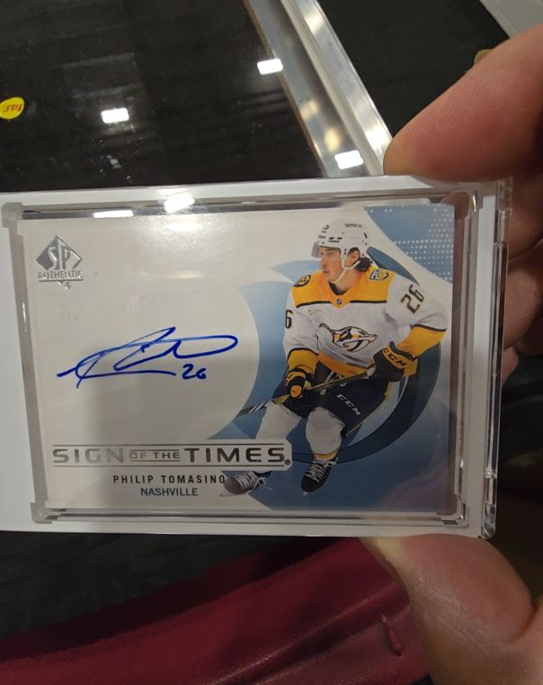 2024-25 Upper Deck SP Authentic Sign Of The Times #SOTT-PT Philip Tomasino — front