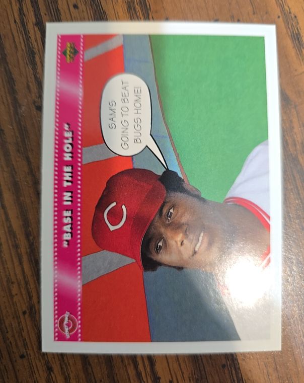 1992 Upper Deck Comic Ball 3 #186 Base in the Hole Ken Griffey Sr. Reds — front
