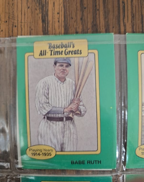 1987 Hygrade All-Time Greats #38 Babe Ruth — front