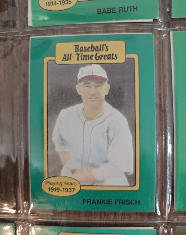 1987 Hygrade Baseball's All-Time Greats #NNO Frankie Frisch — front