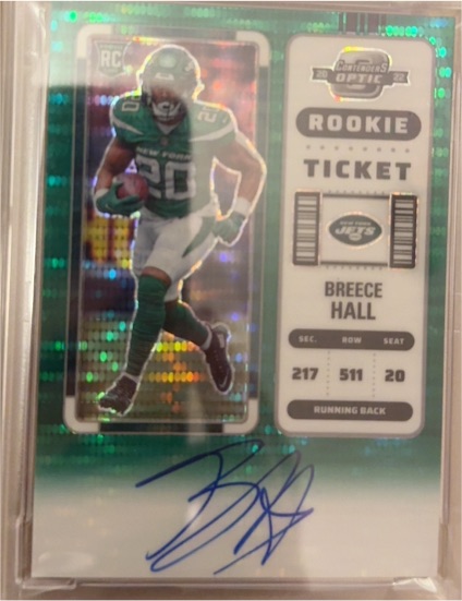 2022 Panini Contenders Optic #105 Breece Hall Rookie Ticket Silver — front