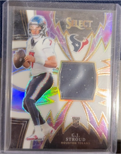 2023 Panini Select Sparks Jersey White Prizm #SP-CJS C.J. Stroud — front