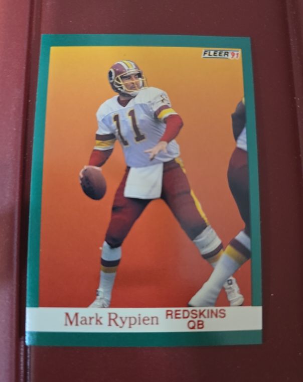 1991 Fleer #393 Mark Rypien Washington Redskins — front
