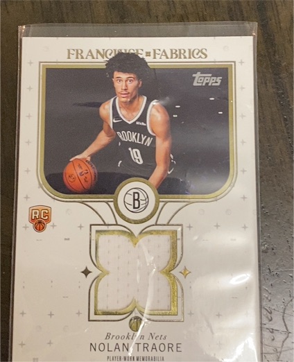 2025-26 Topps #FF-NT Nolan Traore Franchise Fabrics Relic RC Brooklyn Nets — front