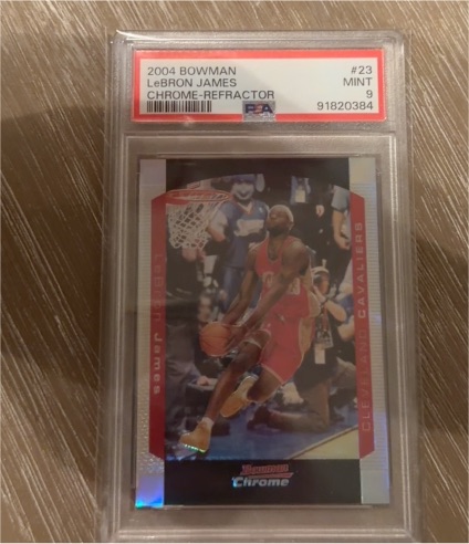 2004 Bowman #23 LeBron James Chrome Refractor — front