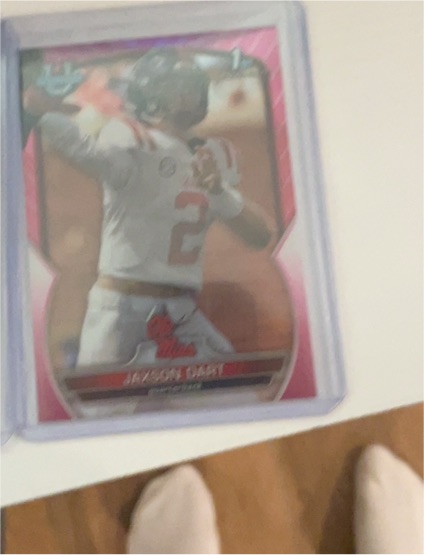 2022 Bowman University Chrome #94 Jaxson Dart Rookie Card — front