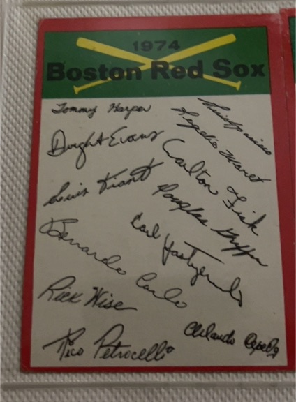 1974 Topps #NNO Boston Red Sox Team Checklist — front