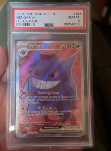 2024 Pokemon TEF EN #193 Gengar ex — front