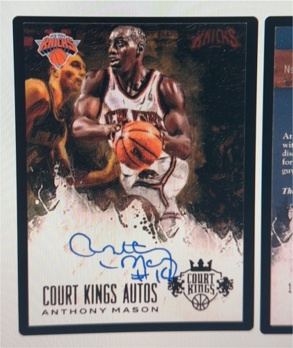 2013-14 Panini Court Kings Autos #CK-AM Anthony Mason — front