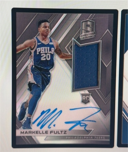 2017-18 Panini Spectra #102 Markelle Fultz Rookie Patch Auto — front