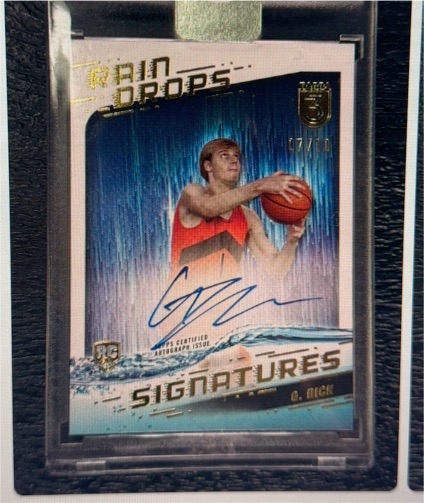 2023-24 Topps Three Rain Drops Signatures #RS-GD Gradey Dick — front