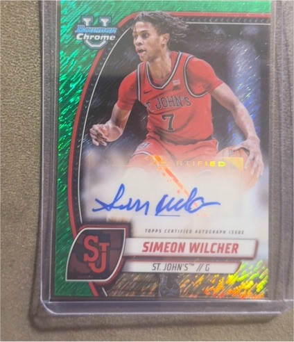 2024-25 Bowman Chrome U #71 Simeon Wilcher — front