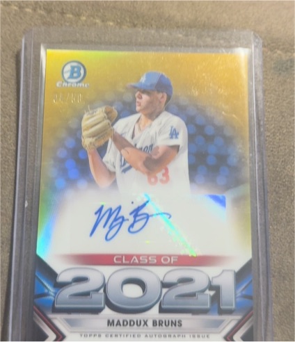 2021 Bowman Chrome Class of 2021 #Maddux Bruns — front