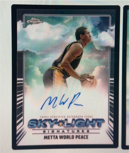 2024-25 Topps Chrome #SLS-MW Metta World Peace Sky-Light Signatures — front
