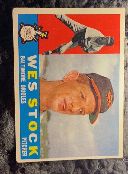 1960 Topps #481 Wes Stock — front