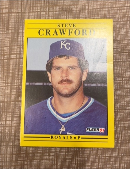 1991 Fleer #554 Steve Crawford — front