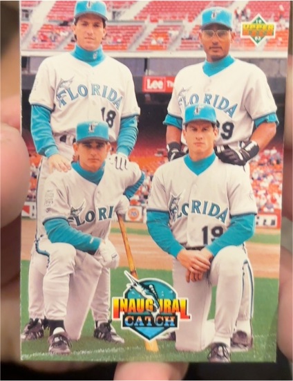 1993 Upper Deck #479 Dave Magadan/Orestes Destrade/Bret Barberie/Jeff Conine — front